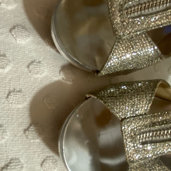 Michael Michael Kors Women's Berkley zipper Silver Glitter Heels - Picture 4 of 16